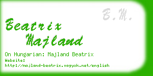 beatrix majland business card